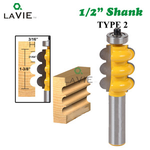 LAVIE Roundover Cut Router Bits 1/2 In Carbide Tipped Straight Shank Woodworking - Product Image 4