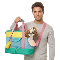 Sac à dos respirant pour petit chien, sac de transport portable à bandoulière motif dessin animé, grande capacité 5 kg