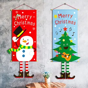쉬운 조립 다채로운 교수형 커튼 눈송이 크리스마스 생일 파티 축제 실내 야외 장식을위한 그린치 배너