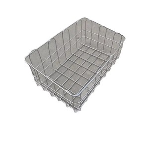 304 316 Stainless Steel Sterilization <b>Basket</b> With Handle Custom Medical <b>Wire</b> Mesh Disinfection Tray Cleaning <b>Storage</b> <b>Basket</b> - Product Image 1