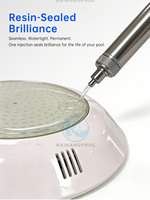 Éclairage LED pour piscine étanche IP68, télécommande 12V, résine ABS remplie, RGB, sous-marin, rechargeable, submersible