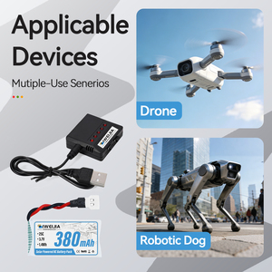 Solución de Kit de Banco de Energía para Drones OEM/ODM, Baterías Lipo 1S de 3.7V 380mAh al por Mayor con Cargador 5 en 1 y Suministro de Accesorios de Panel Solar de 12W - Product Image 5