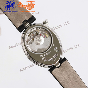 Bre-guet Antique Sport Luxury Quartz <b>Watch</b> for Women Genuine Leather Band Oval <b>Case</b> Crystal Dial Analog Display Ronda - Product Image 6