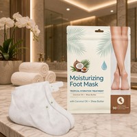 Masque Crème Hydratant pour les Pieds Bathrani en Gros, au Beurre de Coco et de Karité, Chaussettes de Soin Naturelles pour les Pieds, OEM, Marque Privée Personnalisée