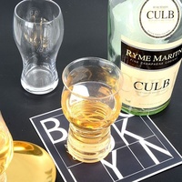 Ensemble de verres à dégustation en cristal 4 pièces avec plateau doré, mini-verres à whisky, vin, bière, sans danger pour les aliments, design minimaliste pour la maison et le bar