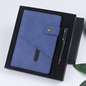 ชุดของขวัญสมุดโน้ตและปากกาหนังนิ่มสำหรับใช้ในสำนักงานโลโก้ได้ตามต้องการ - Product Image 4