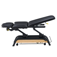 Table de massage électrique en bois avec élévateur, lit d'examen médical, table de thérapie physique, canapé de traitement, lit de spa à hauteur réglable