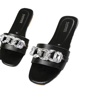 Sandalias Planas de Mujer, Nuevas, a la Moda, Clásicas, Elegantes, Combinables con Todo, de Color Sólido, con Decoración Metálica y Punta Cuadrada, Modelo 005 - Product Image 5