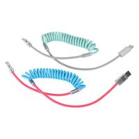Vente en gros alliage de zinc 6A 66W charge super rapide USB vers type C câble de données de chargeur de voiture rétractable à ressort pour téléphone mobile Android