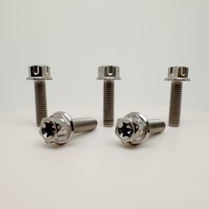 Tornillos de <span class=keywords><strong>Cabeza</strong></span> de Brida de Aleación de Titanio Gr.5 al por Mayor, M8*20 M8*25, Grado 10.9/12.9, <span class=keywords><strong>Tratamiento</strong></span> de Superficie Anodizado para Motocicleta/Bicicleta - Product Image 4