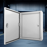 Boîte de commande à double porte en acier laminé à froid, revêtement poudré, étanche IP30, 300x400x500