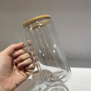 Vaso de vidrio borosilicato de doble pared con orificio en la parte inferior, tipo globo de nieve, de 25 oz, 20 oz y 16 oz. - Product Image 4