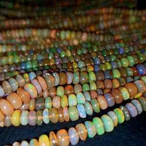 Opalite d'Éthiopie Welo, pierres précieuses naturelles, perles lisses, qualité exceptionnelle certifiée, prix de gros par carat, fabrication de bijoux - Product Image 4