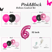 Ensemble de ballons roses pour la décoration d'une fête d'anniversaire