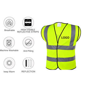 سترة عاكسة للسلامة في مواقع البناء للاستخدام الخارجي، سريعة الجفاف وقابلة للتخصيص مع جيب، متوفرة مباشرة من المصنع - Product Image 2