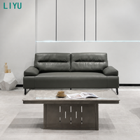 Ensemble de canapés modulaires Liyu haut de gamme en cuir PU pour réception de bureau moderne, négociations VIP, usage domestique, bureau, hôtel et commercial