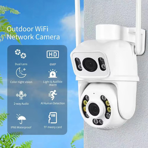 Icsee Camara de seguridad Para Casa ống kính kép Bullet PTZ 6MP WIFI CCTV <span class=keywords><strong>Camera</strong></span> 360 độ an ninh tự động theo dõi Alexa IP <span class=keywords><strong>Camera</strong></span> - Product Image 4