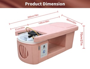 2026 Neues Liege-Waschbecken für Fußpflege, Wassertherapie, Pediküre, Thai-<span class=keywords><strong>Massage</strong></span>, Kopf-Spa und Shampoo-Bett mit Wasserzirkulation und Dampffunktion - Product Image 5