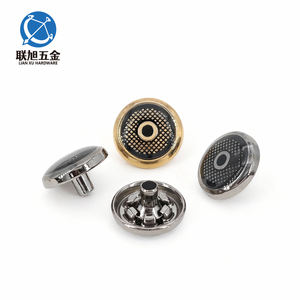 Lianxu <strong>Button</strong> Manufacturer Custom Pattern Logo Round Zinc Alloy <strong>Metal</strong> Golden 4 Part <strong>Button</strong> Press Jubbah Snap <strong>Button</strong> for Clothing - Product Image 4