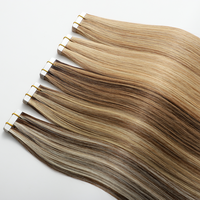 Extensions de cheveux Remy de luxe 100% alignées sur les cuticules, à bandes adhésives, cheveux vietnamiens, double trame, double tirage, lisses et soyeux