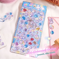 No.89 Shinkle BKE 09-12 Series Autocollants en relief 3D en cristal de dessin animé mignon, en stock, expédition rapide