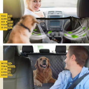 SUNNUO-Funda impermeable para asiento de coche, funda antideslizante para asiento trasero de perro con ventana de malla - Product Image 3