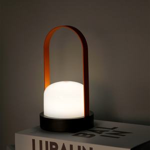 Lámpara de Noche de Madera Portátil con Control Táctil Recargable, Luz Nocturna LED para el Hogar con Atenuación Gradual y Logotipo Personalizado - Product Image 4