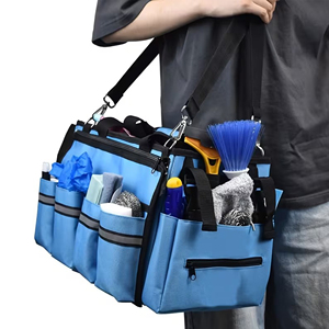 Multifunctional Durable 900D Materia Water Resistant Wearable Cleaning Supply Storage Bag Large Capacity Cleaning Tool Organizer - Product Image 2