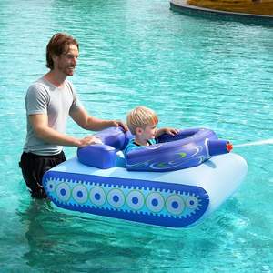 Bouées de piscine gonflables pour enfants avec canon à eau, jouets flottants pour tout-petits, radeaux gonflables pour batailles aquatiques amusantes en été - Product Image 1