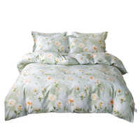 Vente en gros de draps de lit personnalisés en coton 100% - Ensemble de literie 4 pièces - Housse de couette - Taille King Size - Taille Queen Size - Taille Full - Super doux - Luxe