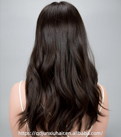 Topper en dentelle de luxe en cheveux humains vierges européens, à nœuds invisibles, lisse, noir naturel, sans colle, Topper casher juif pour femmes