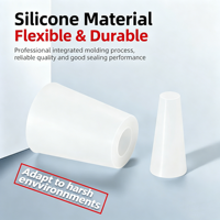 Bouchon conique en silicone résistant aux hautes températures pour électrolyse, anodisation, peinture, masquage et étanchéité