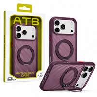 Étui de téléphone ATB avec anneau magnétique, TPU+PC, charge sans fil, étanche, antichoc, finition mate givrée pour iPhone 18 Pro Max