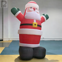Mascotte gonflable personnalisée du Grinch avec chapeau de Père Noël pour la décoration de l'ambiance de fête de Noël communautaire
