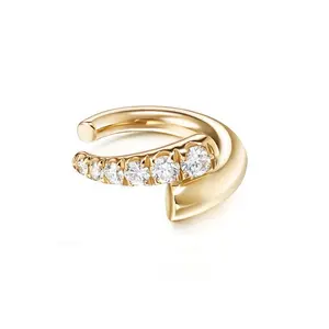 LOZRUNVE 925 Sterling Silver Hot Selling Jewelry New Designer Fashion Diamond Delicate Ear Cuff Earring