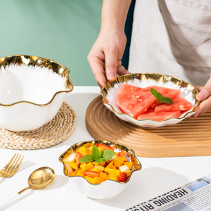 <b>Personalized</b> Nordic Luxury Ceramic Soup Fruit <b>Sweet</b> Rice Salad Bowl Eco-Friendly Home Restaurant Western Catering Items - Product Image 3