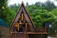 Cymdin – Maison conteneur modulaire triangulaire en acier, type A-Frame, préfabriquée, moderne, économique, kit maison, hôtels, bureaux, bâtiments résistants au vent