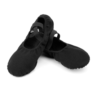 Cổ điển tan Ballerina Dép căn hộ ba lê Nâu căng vải giày múa ba lê khiêu vũ cho phụ nữ và trẻ em gái trẻ em - Product Image 6