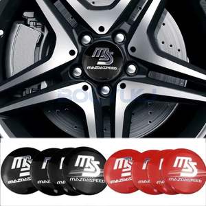ملصق مركز عجلة السيارة 4 ، 56 ، شعار شعار Emblem MS السرعة لمازدا 2 3 5 6 Axela atrx8 MX3 MX5 - Product Image 2