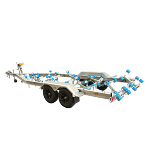 Remorques de <span class=keywords><strong>bateau</strong></span> en aluminium à double essieu de 7 m (24 pi) avec frein hydraulique pour le transport de bateaux et de embarcations à moteur - Product Image 1