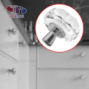 Jieying Großhandel Luxus Schrank tür Kleider schrank Griff Zink legierung Türgriff zieht nordischen Stil Kristall griff - Product Image 6