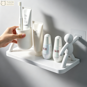 TGYW Nuevo Estante de Pared sin Perforaciones para Baño, Almacenamiento de Cosméticos, Estante de Cocina para Especias, Pequeño Estante de Pared para Organización - Product Image 1