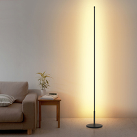 Lampe sur pied LED moderne à changement de couleur vertical multicolore RGB, lampe de décoration d'angle intelligente Wifi Alexa Tuya