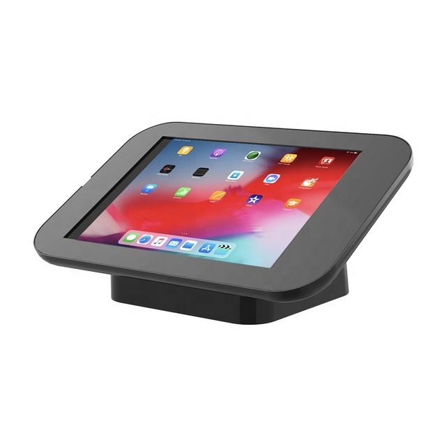 Tablet PC Counter POS Stand for iPad 10.2 Inch with Security Lock and Cover Home Button Desktop Use Holder