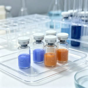 Fournisseurs de matières premières cosmétiques, liste de prix des peptides, vente en gros de poudre de peptide GHK-CU, peptide de cuivre bleu cosmétique 50MG - Product Image 4