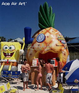 Toko Stan Promosi Buah Kecil, Tenda Berbentuk Nanas Minuman Buah Meledak, Tenda Kios Nanas Tiup - Product Image 6