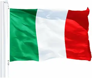 Итальянские флаги, полиэфирные флаги, итальянский флаг 200 страны, Международный большой Пользовательский логотип, Печатный полиэстер, уличный
