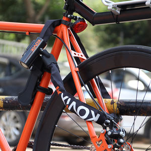 Sélection de la fonction d'alarme Bras/Désarmer Accessoires de cycle Serrure à chaîne Petite chaîne Serrure à main pour vélo - Product Image 1