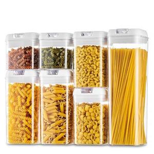 7 шт. герметичные контейнеры для хранения продуктов BPA бесплатно пластиковые контейнеры злаки набор с легкостью блокировки крышки - Product Image 4