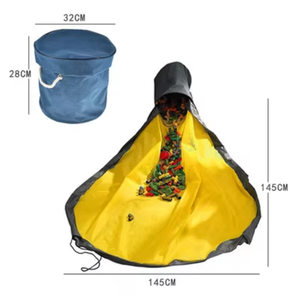 Panier de rangement pliable en toile pour enfants, sac de rangement pour jouets et tapis de jeu - Product Image 3